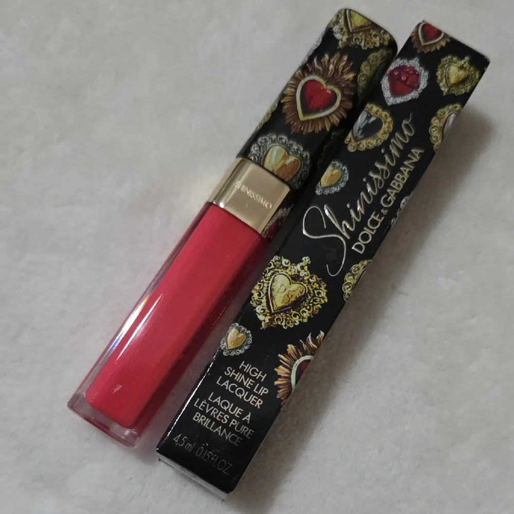 NEW~ Dolce & Gabbana High Shine Lip Lacquer - 410 Coral Lust